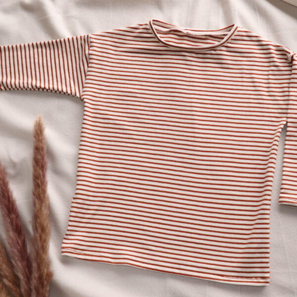 Loose Fit T - Weiß-Kupfer